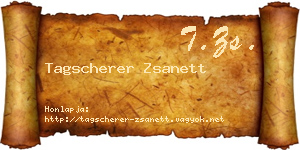 Tagscherer Zsanett névjegykártya